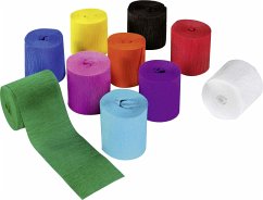 Cover Folia Deko-Kreppbänder, 5cmx10m, 10 Rollen, farbig sortiert