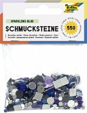 Folia Schmucksteine SPARKLING BLUE, 550 Stück