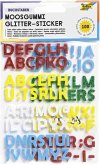 Folia Moosgummi Glitter-Sticker BUCHSTABEN, 100 Stück, farbig sortiert