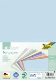 Folia Tonpapier PASTELL, DIN A4, 100 Blatt in 10 Farben sortiert