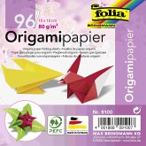 Folia Faltblätter aus Origamipapier 80g/m², 10x10cm, 96 Blatt, farbig sortiert