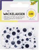 Folia Wackelaugen, 6 verschiedene Größen, 100 Stück, weiß, sortiert