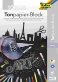 Folia Tonpapier-Block SCHWARZ, DIN A3, 10 Blatt