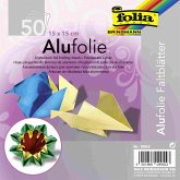 Folia Alu-Faltblätter, 15x15cm, 50 Blatt, farbig sortiert