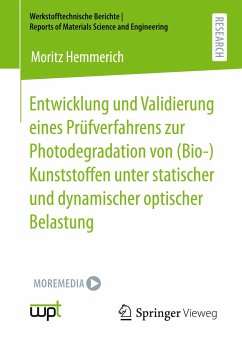 Entwicklung und Validierung eines Prüfverfahrens zur Photodegradation von (Bio-)Kunststoffen unter statischer und dynamischer optischer Belastung - Hemmerich, Moritz