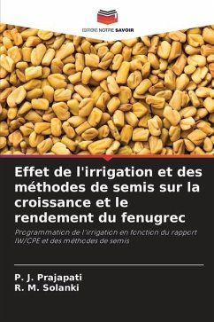 Effet de l'irrigation et des méthodes de semis sur la croissance et le rendement du fenugrec - Prajapati, P. J.;Solanki, R. M.