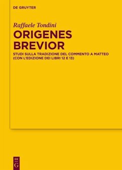 Origenes brevior (eBook, PDF) - Tondini, Raffaele