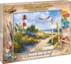 Schipper 609130884 - Malen nach Zahlen, Sylt, Dünenlandschaft mit Leuchtturm, 40x50cm