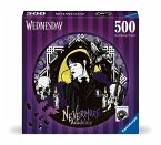 Ravensburger Puzzle 17573 - Nevermore Academy - 500 Teile Wednesday Rundpuzzle für Erwachsene und Kinder ab 14 Jahren