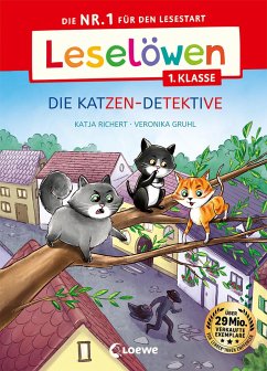 Leselöwen 1. Klasse - Die Katzen-Detektive (Großbuchstabenausgabe) - Richert, Katja