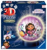 Ravensburger 3D Puzzle 11575 - Nachtlicht Puzzle-Ball Gabby's Dollhouse - für Gabby's Dollhouse Fans ab 6 Jahren, LED Nachttischlampe mit Klatsch-Schalter
