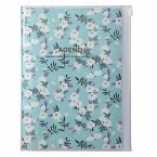 MARK'S 2023/2024 Taschenkalender A5 vertikal, Flower Pattern // Turqoise