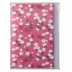 MARK'S 2023/2024 Taschenkalender B6 vertikal, Flower Pattern // Red