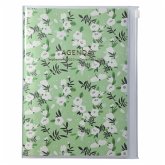 MARK'S 2023/2024 Taschenkalender A5 vertikal, Flower Pattern // Green