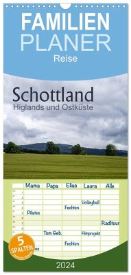 Familienplaner 2024 - Schottland Highlands und Ostküste mit 5 Spalten (Wandkalender, 21 x 45 cm) CALVENDO
