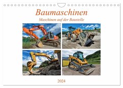 Baumaschinen - Maschinen auf der Baustelle (Wandkalender 2024 DIN A4 quer), CALVENDO Monatskalender - Niederkofler, Georg
