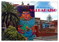 Die Farben von Valparaíso (Wandkalender 2024 DIN A3 quer), CALVENDO Monatskalender