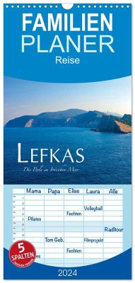 Familienplaner 2024 - Lefkas ¿ Die Perle im Ionischen Meer mit 5 Spalten (Wandkalender, 21 x 45 cm) CALVENDO