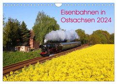 Eisenbahnen in Ostsachsen 2024 (Wandkalender 2024 DIN A4 quer), CALVENDO Monatskalender