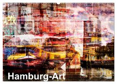 Hamburg-Art (Wandkalender 2024 DIN A2 quer), CALVENDO Monatskalender