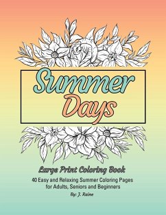 Summer Days Large Print Coloring Book - Raine, J.