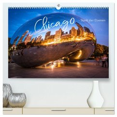 Chicago - Stadt der Ebenen (hochwertiger Premium Wandkalender 2024 DIN A2 quer), Kunstdruck in Hochglanz