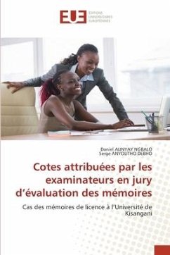 Cotes attribuées par les examinateurs en jury d¿évaluation des mémoires - ALINYAY NGBALO, Daniel;ANYOLITHO DEBHO, Serge