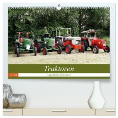 Traktoren - Altgediente Veteranen (hochwertiger Premium Wandkalender 2024 DIN A2 quer), Kunstdruck in Hochglanz - Bagunk, Anja