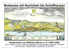 Matthäus Merian - Bodensee mit Hochrhein bis Schaffhausen (Tischkalender 2024 DIN A5 quer), CALVENDO Monatskalender - Liepke, Claus