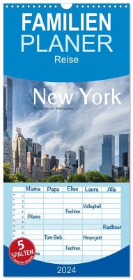 Familienplaner 2024 - New York - Bilder einer Metropole mit 5 Spalten (Wandkalender, 21 x 45 cm) CALVENDO