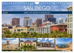 SAN DIEGO Idylle und urbane Impressionen (Wandkalender 2024 DIN A4 quer), CALVENDO Monatskalender