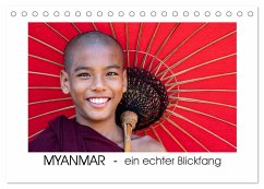 Myanmar - ein echter Blickfang (Tischkalender 2024 DIN A5 quer), CALVENDO Monatskalender