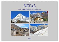 NEPAL, die Umrundung des Manaslu (Wandkalender 2024 DIN A2 quer), CALVENDO Monatskalender - Senff, Ulrich
