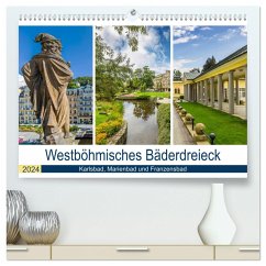 Westböhmisches Bäderdreieck - Karlsbad, Marienbad und Franzensbad (hochwertiger Premium Wandkalender 2024 DIN A2 quer), Kunstdruck in Hochglanz
