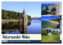Naturwunder Wales (Tischkalender 2024 DIN A5 quer), CALVENDO Monatskalender