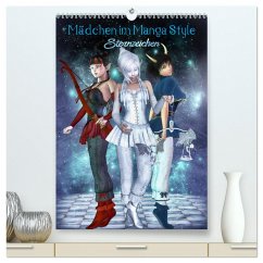 Mädchen im Manga Style (Sternzeichen) (hochwertiger Premium Wandkalender 2024 DIN A2 hoch), Kunstdruck in Hochglanz