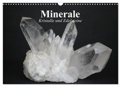 Minerale. Kristalle und Edelsteine (Wandkalender 2024 DIN A3 quer), CALVENDO Monatskalender