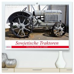 Sowjetische Traktoren - Klassische Trecker der UdSSR (hochwertiger Premium Wandkalender 2024 DIN A2 quer), Kunstdruck in Hochglanz