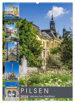PILSEN Historisches Stadtherz (Wandkalender 2024 DIN A2 hoch), CALVENDO Monatskalender