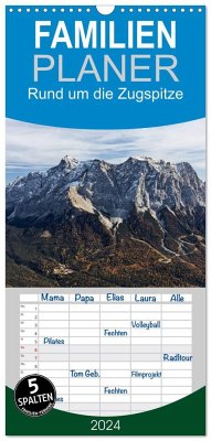 Familienplaner 2024 - Rund um die Zugspitze mit 5 Spalten (Wandkalender, 21 x 45 cm) CALVENDO - Vonzin, Andreas