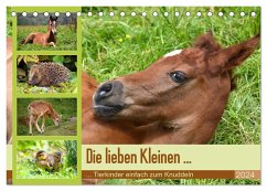 Die lieben Kleinen ... Tierkinder einfach zum Knuddeln (Tischkalender 2024 DIN A5 quer), CALVENDO Monatskalender - Gugigei