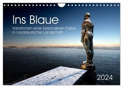 Ins Blaue.Variationen einer besonderen Farbe in norddeutscher Landschaft. (Wandkalender 2024 DIN A4 quer), CALVENDO Monatskalender