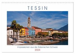 Tessin, Impressionen aus der Italienischen Schweiz (Wandkalender 2024 DIN A3 quer), CALVENDO Monatskalender - Kruse, Joana