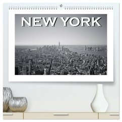 New York in schwarz weiss (hochwertiger Premium Wandkalender 2024 DIN A2 quer), Kunstdruck in Hochglanz