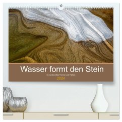 Wasser formt den Stein (hochwertiger Premium Wandkalender 2024 DIN A2 quer), Kunstdruck in Hochglanz