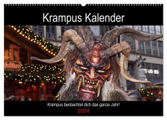 Krampus Kalender 2024 (Wandkalender 2024 DIN A2 quer), CALVENDO Monatskalender - Mueller, Christian