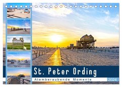 St. Peter Ording - Atemberaubende Momente (Tischkalender 2024 DIN A5 quer), CALVENDO Monatskalender - Dreegmeyer, Andrea