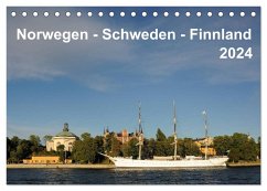 Norwegen - Schweden - Finnland (Tischkalender 2024 DIN A5 quer), CALVENDO Monatskalender - Haardiek, Clemens