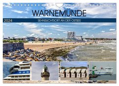 Warnemünde - Sehnsuchtsort an der Ostsee (Wandkalender 2024 DIN A4 quer), CALVENDO Monatskalender - Felix, Holger