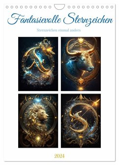 Fantasievolle Sternzeichen (Wandkalender 2024 DIN A4 hoch), CALVENDO Monatskalender